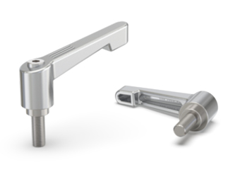 Verstellbarer Hebel aus verchromter Zinklegierung mit Gewindestift aus rostfreiem Stahl und Metallknopf - 38.0233.INOX Verstellbarer Hebel aus verchromter Zinklegierung mit Gewindestift aus rostfreiem Stahl und Metallknopf - 38.0233.INOX