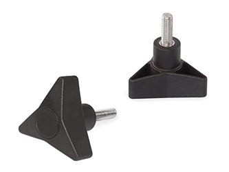 Dreistern-Drehknopf mit in Kunststoff eingebetteter Schraube - 7.0024