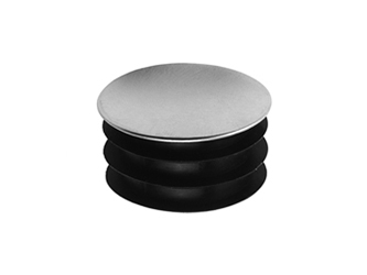 Blindstopfen mit Metallkappe für Rundprofile - 19.0066 Blindstopfen mit Metallkappe für Rundprofile - 19.0066