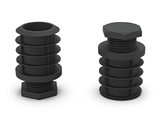 Höhenverstellbarer Fuß für Rundprofile - 19.0020 Höhenverstellbarer Fuß für Rundprofile - 19.0020