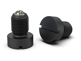 Gewindeschnapper mit Kugel und Bund, aus Stahl, mit Schlitz für Schraubendreher - 40.0012