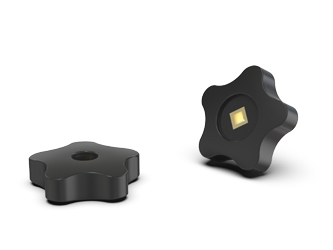 Flacher Sterngriff aus Duroplast, mit Vierkantaufnahme - 38.4000 Flacher Sterngriff aus Duroplast, mit Vierkantaufnahme - 38.4000