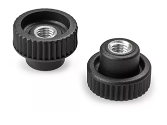 Gerändelter Drehknopf mit durchgehender Gewindehülse - 6.0077.INOX Gerändelter Drehknopf mit durchgehender Gewindehülse - 6.0077.INOX