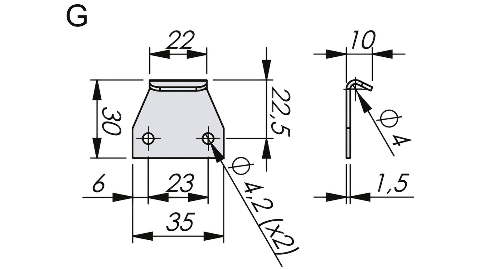 Zapięcie hakowe - Rysunek techniczny