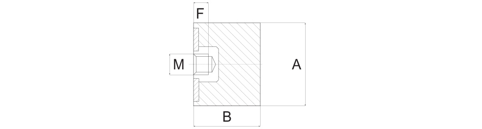 Wibroizolator typ E - Rysunek techniczny