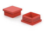 Endkappe für quadratische Profile A-35mm B-35mm, 1,0mm-2,5mm, RAL3020 (rot)