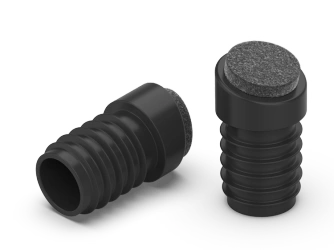 Schräge Gleitkappe für runde Profile D-20mm, Winkel-(18°) 2,0mm-2,5mm, Farbe Schwarz