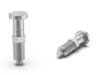 Stellstift mit Verriegelung D-25mm d1-M12 x 1,5mm SW-14 d-6mm, INOX