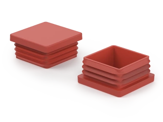 Abdeckkappe für Quadratprofile A-35mm B-35mm, 1,0mm-2,5mm, RAL3000 (rot)