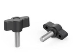 Flügelmutter mit Gewindestift D-28mm M5 x 10mm