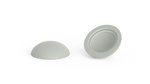 Abdeckkappe D-14,5mm d-11,5mm H-4,7mm kombiniert mit Rosette, RAL9018 (weißgrau)