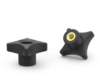 Kreuzgriff mit durchgehendem Gewindeeinsatz D-60mm M8