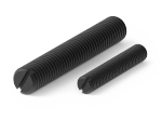 Threaded pin with groove M12 x 10mm, similar to DIN EN ISO 24766 (DIN551); PA 6.6 black