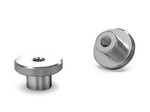 Knurled stainless steel knob with a through threaded hole D-20mm M5