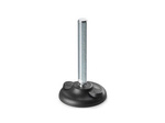 Adjustable foot with mounting holes D-80mm M16 x 130mm R-12.5mm