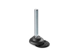 Anti-slip swivel foot with a key slot, R12.5 D-60mm M16