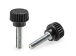 Knurled knob with threaded stem D-15mm M6 x 20mm