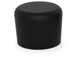 PE pipe cover d-16mm h-19.5mm, color black MATTE