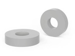Spacer roller D-10mm d-6.4mm h-12mm made of PA, RAL9006 (aluminium silver)