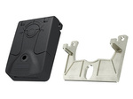 Detachable compression hinge, two-stage, triangle 7, with bracket