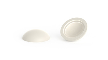 Concealing cap D-14.5mm d-11.5mm H-4.7mm combined with rosette [10.0013, 10.0014], RAL9010 (alpine white)