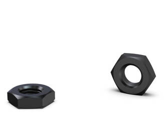 Lock nut M10x1.0mm, DIN439, black color