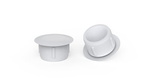 Masking cap for mounting holes D-16.0mm d-10.0mm S-6.7mm, color white.