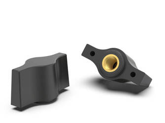 Butterfly knob with threaded bushing D-30mm M6
