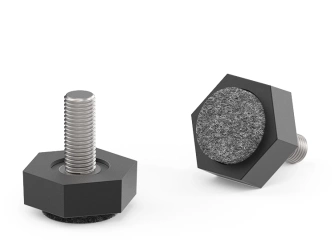 Fixed hexagonal foot with felt SW-25mm M8 x 20mm