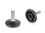 Adjustable foot with swivel stem D-37mm M10