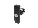 Quarter-turn lock with T-handle, different keys, black 4/45
