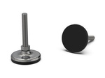 Adjustable stainless steel foot, anti-slip, D-100mm, M24 x 150mm