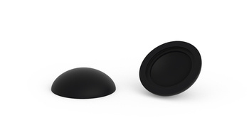 Camouflage cap D-14.5mm d-11.5mm H-4.7mm combined with rosette [10.0013, 10.0014], RAL9005 (deep black)
