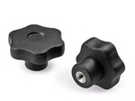 Star knob with threaded bushing D-30mm M6, INOX