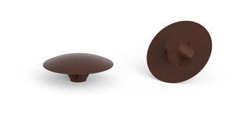 Concealing cap for Pozidrive screws 3 D-14.5mm, RAL8016 (brown mahogany)