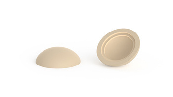 Camouflaging cap D-14.5mm d-11.5mm H-4.7mm combined with rosette, RAL1015 (cream-beige)