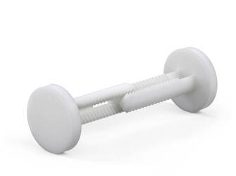 Mounting clamp without notch D-19mm d1-5mm L-5.5mm, color white