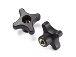 Cross knob with through-threaded bushing D-60mm M12