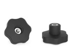 Star knob with through threaded bushing INOX D-30mm M8