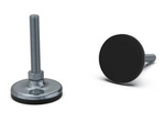 Adjustable foot made of galvanized steel, anti-slip, D-120mm, M20 x 75mm
