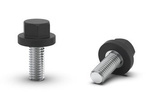 Hexagonal knob with threaded pin D-09mm M4 x 23mm