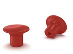 Mushroom-shaped handle with threaded hole D-26mm M5, RAL3000