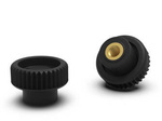 Knurled knob with threaded bushing D-15mm M5
