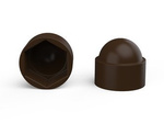 Protective cap M10 SW-17 for hexagonal bolts and nuts, RAL8014 (saddle brown)