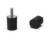 Vibration isolator type D; 60ShA; A=15 B=15; M4x14; INOX