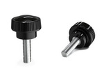 Knurled knob with threaded pin D-22mm M6