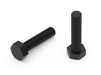 Hexagon head bolt M8 x 30mm, DIN 34810 (DIN931/933), PA 6.6 black color