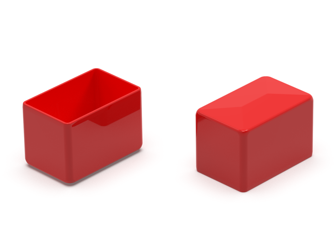 PVC protective cover (soft, approx. 70° Shore A) A-20mm B-4mm L-50.0mm, color red