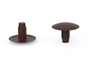 Decorative cap for covering holes D-12mm d-2.5mm S-5mm, RAL8017 (brown grizzly)