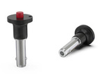 Self-securing mounting pin with ball latch, with button D-20; d1-6; d2-7; I2-40
